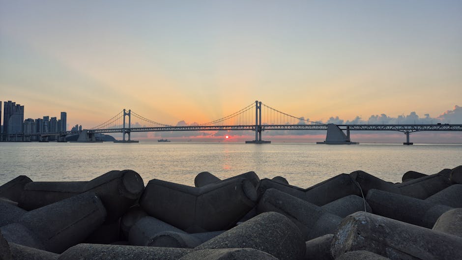Tongyeong Korea harbor sunset travel destination