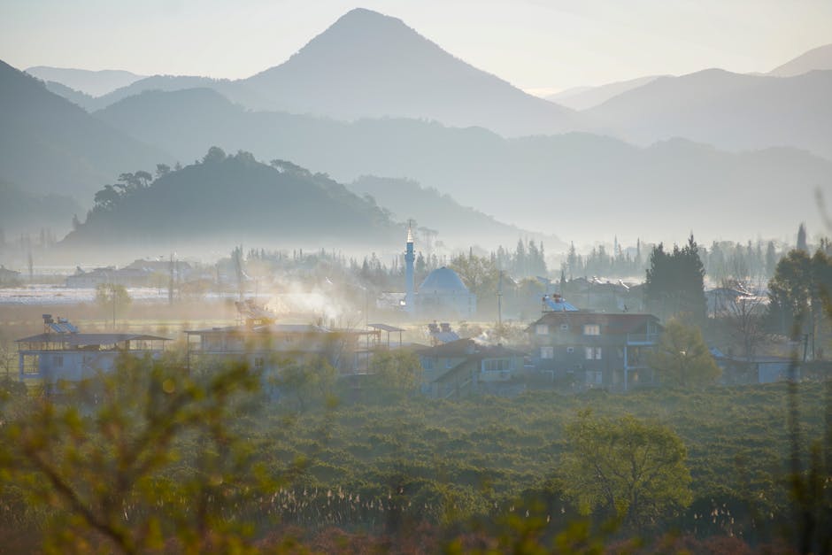 hidden Korea countryside scenic landscape fog mountains village