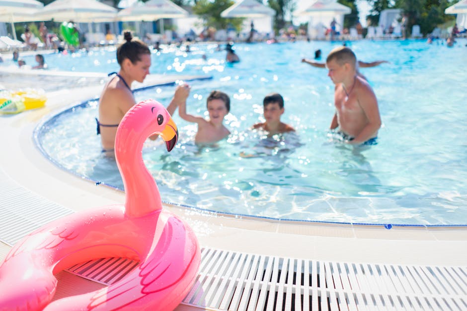 kids friendly hotel family travel pool children playing