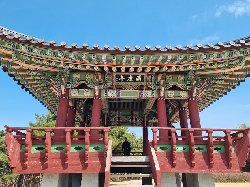 family traveling Korean historical site Gyeongju ancient ruins children