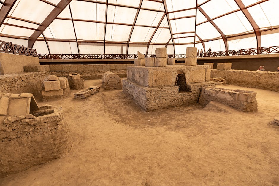 family travel children outdoor archaeological site learning exploration