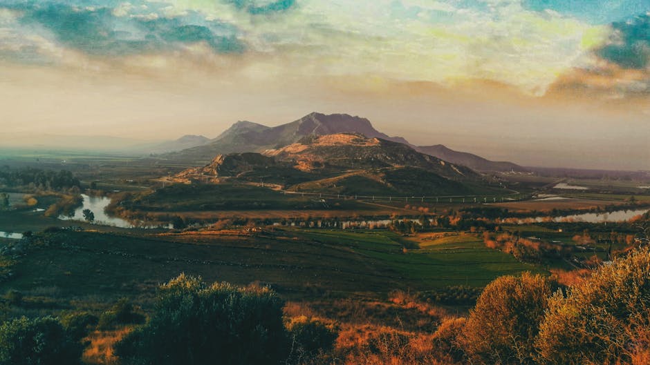 Korean countryside hidden valley river golden hour