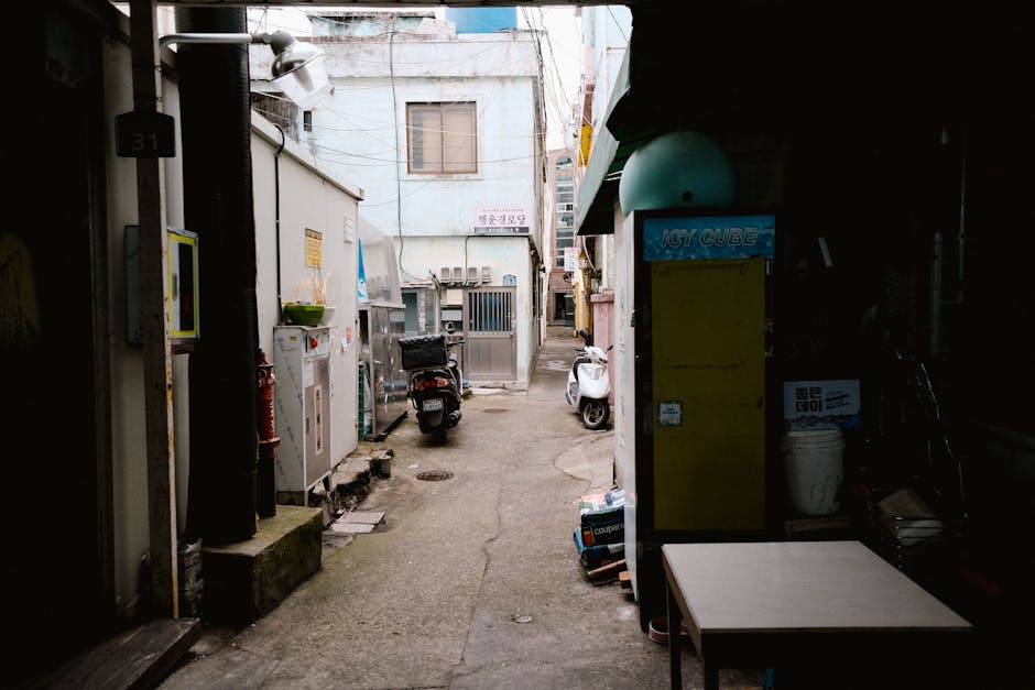 small town alley Korea, hidden street travel