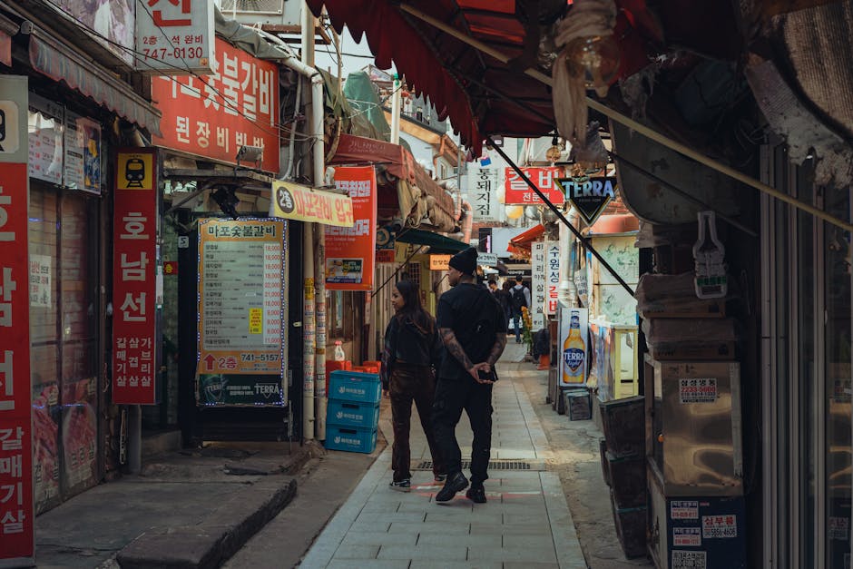 Korea traditional alley market, local street hidden gem