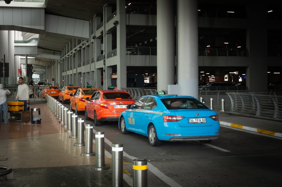 airport rail express train, ride hailing airport pickup zone map